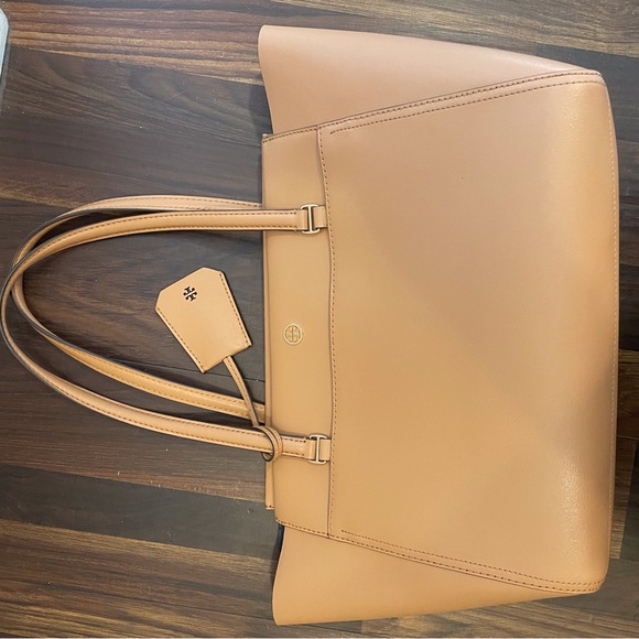 Tory Burch Light Brown Leather Parker Tote **Like New** - Picture 4 of 5